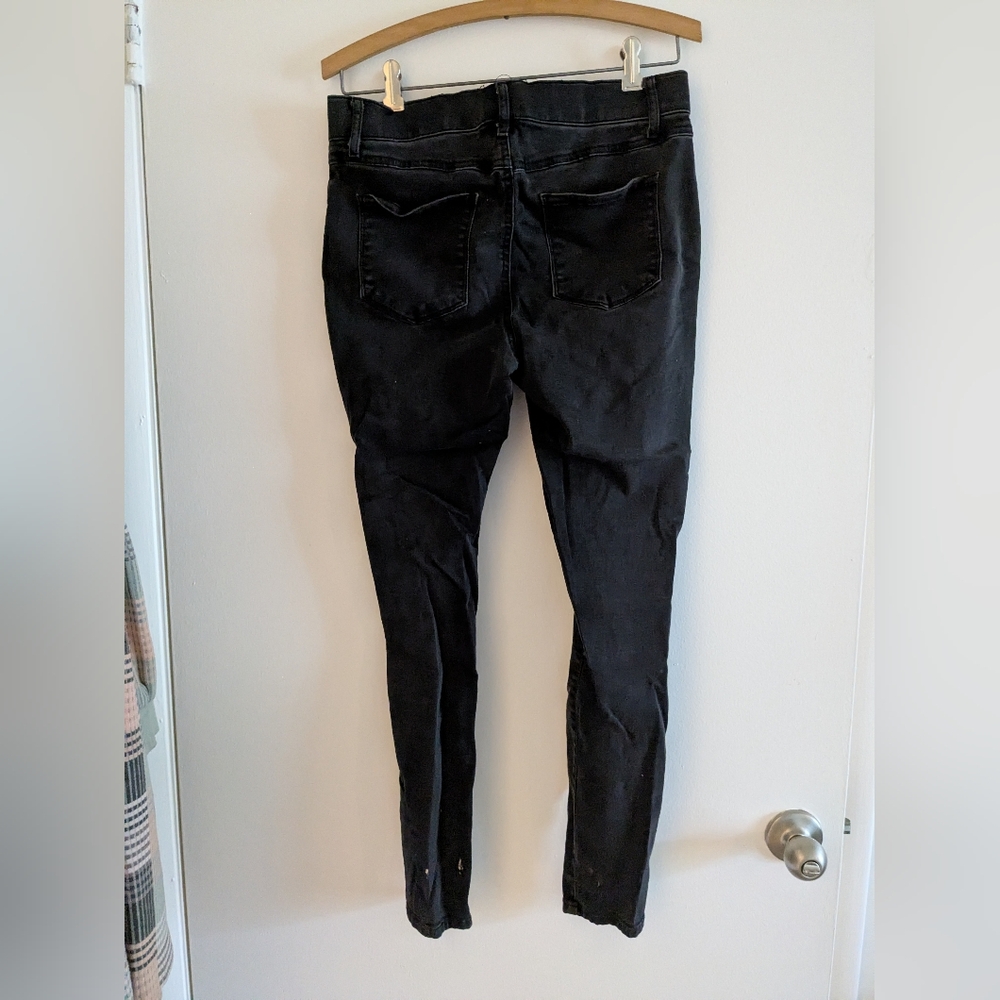 LC Lauren Conrad Black Wash Denim Legging